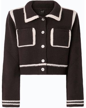 Pinko Merino Wool Jacket With Contrasting Edges - Black