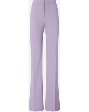 Pinko Elegant Flared Linen Pants - Purple