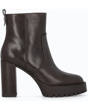 PINKO Leather Ankle Boots With Heel - White