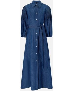 Pinko Long Denim Shirt Dress - Blue