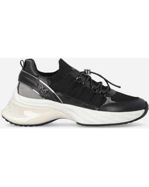 Pinko Knitted Sneakers With Laces And Cord Lock - White