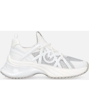 Pinko Sneakers Ariel Mit Kristallen - Weiß