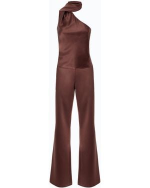 Pinko Mono Largo De Satén Con Fular - Morado