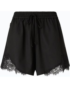 Pinko Shorts Con Inserciones De Encaje - Negro