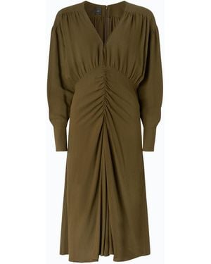 PINKO Midi Dress With Long Sleeves And Draping - Green