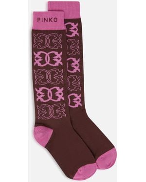 Pinko Socken Mit Logo - Rot