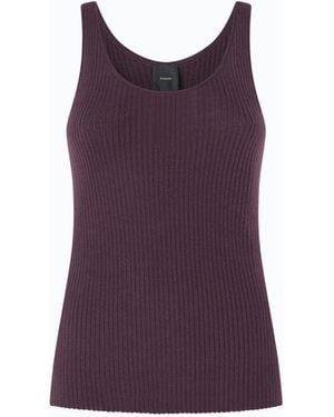 Pinko Ribbed Merino Wool Vest Top - Purple