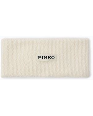 Pinko Hair Band With Logo Lettering - White