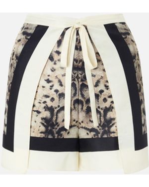 Pinko Pareo Shorts With Snake Print - White
