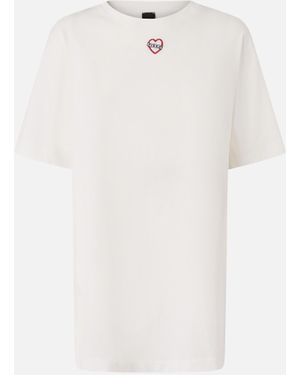 Tシャツ・カットソー PINKO Cotton Raul top Bianco T-shirt Bianco Pinko - Le Follie Shop