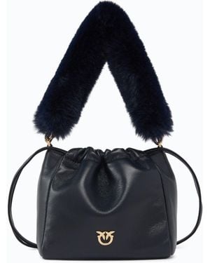 Pinko Shoulder Bucket Bag - Blue