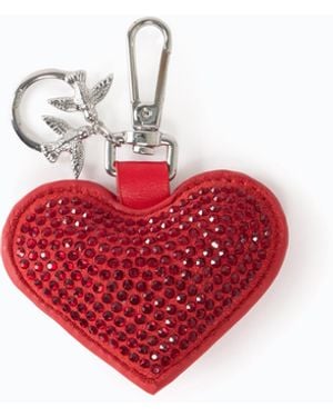 Pinko Schlüsselanhänger-Charm Mit Herz Und Strass - Rot