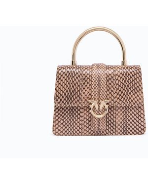 Pinko Bolso De Mano Mini Love Bag Top Handle De Piel Galleria - Rosa