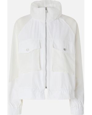 Pinko Technical Jacket With Sheer Inserts - White