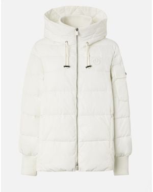 Pinko Technical Canvas Jacket With Hood - White