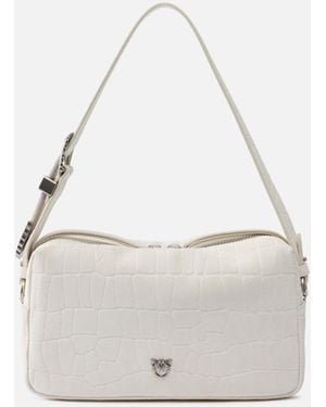Pinko Medium Crossbody Bowler Bag - White