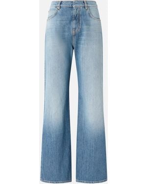 Pinko Wide-Leg Jeans With Fading - Blue
