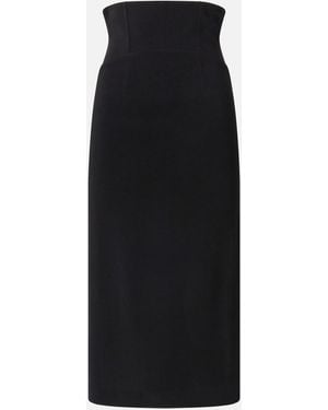 Pinko Midi Skirt With Bodice Waist - Black