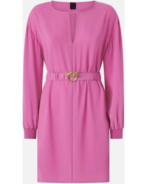Pinko Short Technical Crepe Dress - Pink