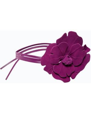 Pinko Belt With 15 Cm Suede Flower - Purple