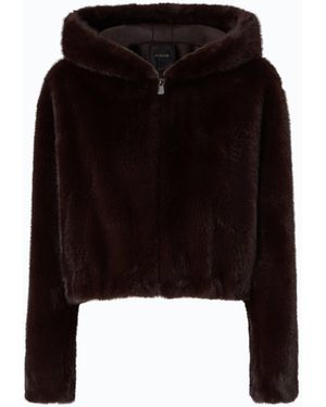 Pinko Faux Fur Cropped Jacket - Black