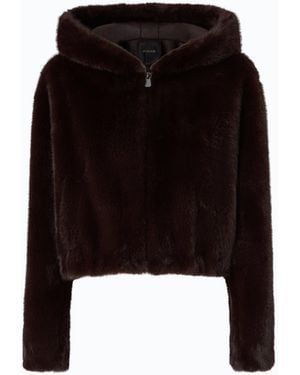 Pinko Blouson Cropped En Fourrure Synthétique - Noir
