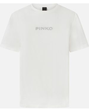 Tシャツ・カットソー Pinko MARK T-SHIRT PINKO T-SHIRT - CITIES T-SHIRT WITH FEATHERS