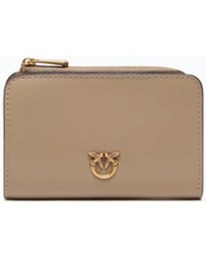 Pinko Minicartera De Piel Con Love Birds - Blanco