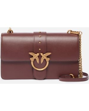 Pinko Bolso De Mano Mediano Love Bag One De Piel - Morado