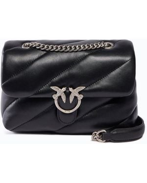 Pinko Kleine Love Bag Puff Maxi Quilt New Buckle Schultertasche - Schwarz