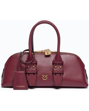 Pinko Small Leather Escape Bag - Purple