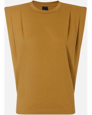 Pinko Sleeveless Double Jersey T-Shirt - White