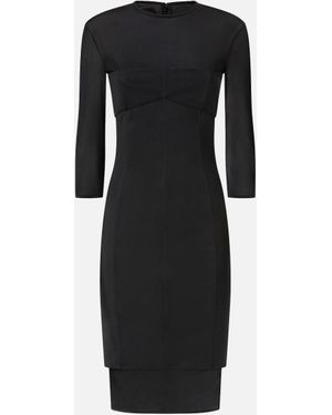 Pinko Knee-Length Dress With Sheer Detailing - Black