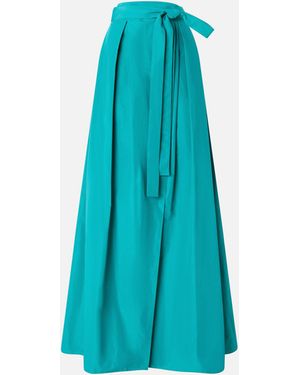 Pinko Long Wrap Skirt With Bow - Blue