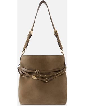 Pinko Belt Bag Medium Shoulder Bucket Bag - Brown