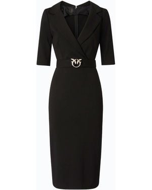 Pinko Slim-Fit Dress With Love Birds Belt - Blue