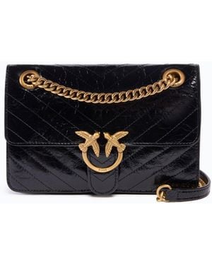 Pinko Mini Love Bag One Light Small Handbag - Black