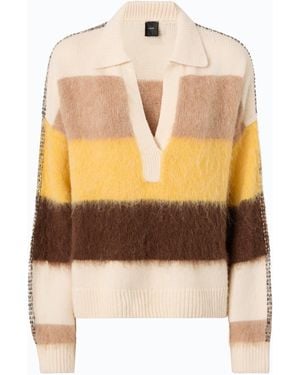Pinko Pullover Aus Alpakamix Mit Streifen - Natur
