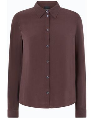 Pinko Sand-Wash Silk Shirt - Brown