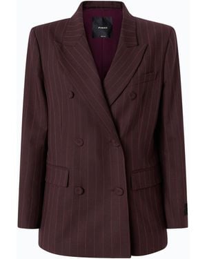 Pinko Double-Breasted Check Jacket - Purple