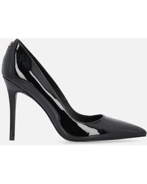 Pinko Shiny Heeled Court Shoes - White