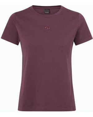 Pinko T-Shirt With Love Birds Logo - Purple