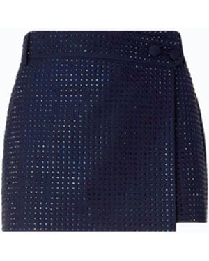 Pinko Fully Rhinestoned Wrap Mini Skirt - Blue