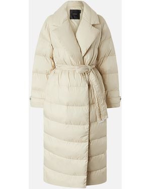 Pinko Padded Belted Trench Coat - White