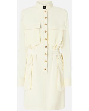 Pinko Vestido Camisero Corto Con Bolsillos - Blanco