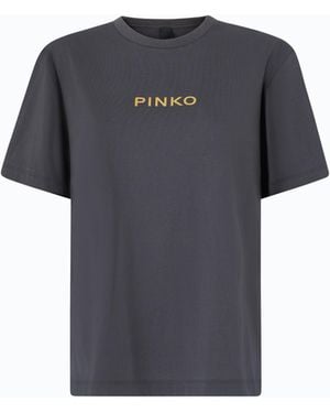Pinko Camiseta «Too Glam To Give A Damn» Con Strass - Azul