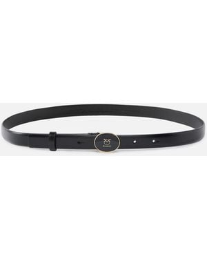 Pinko Ceinture Ronde En Email H2. Veau Bas Ss26 - Blanc