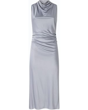 Pinko Midi Sheath Dress With Draped Neck - White