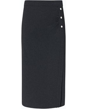 Pinko Full Milano Knit Pencil Skirt - Blue