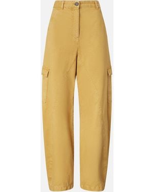 Pinko Pantalones Utilitarios De Pernera Ancha Con Bolsillos - Metálico